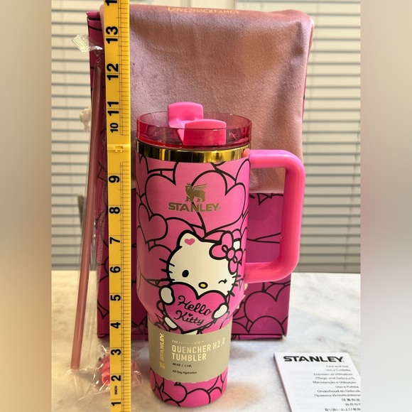 Hello Kitty Stanley Limited Edition Valentine's Day Pink Tumbler, 40oz - Picture 5 of 11